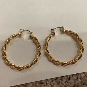 Gold Fashion Hoop Earrings